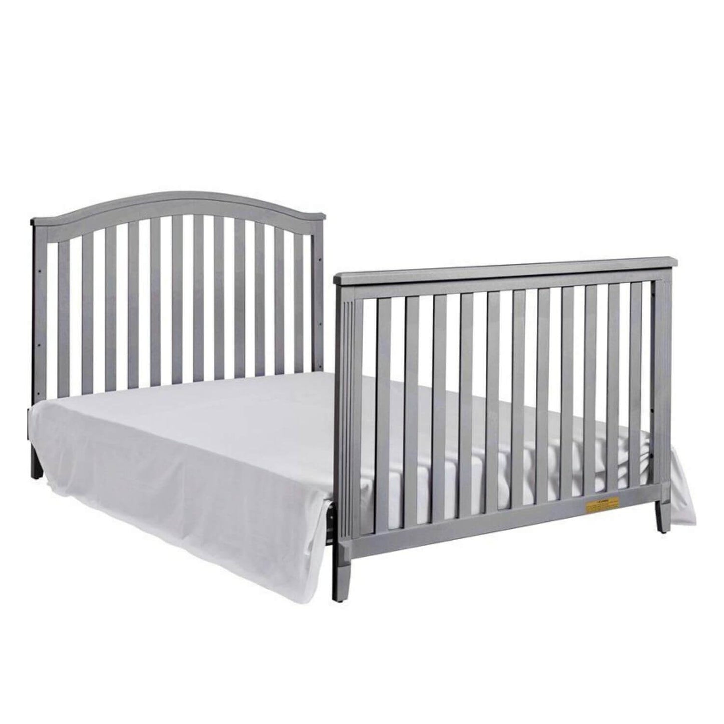 AFG Alice 4-in-1 Baby Crib with Guardrail Gray
