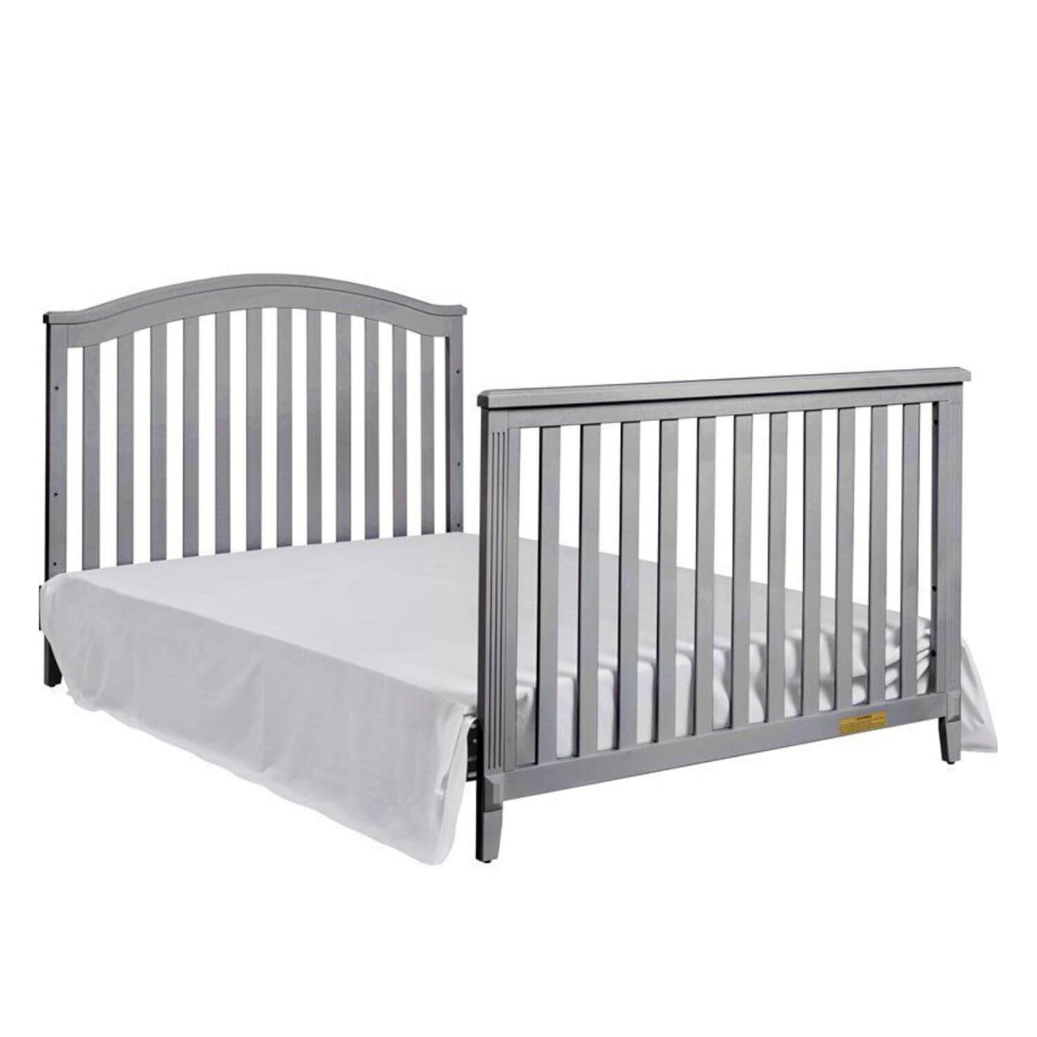 AFG Alice 4-in-1 Baby Crib with Guardrail Gray
