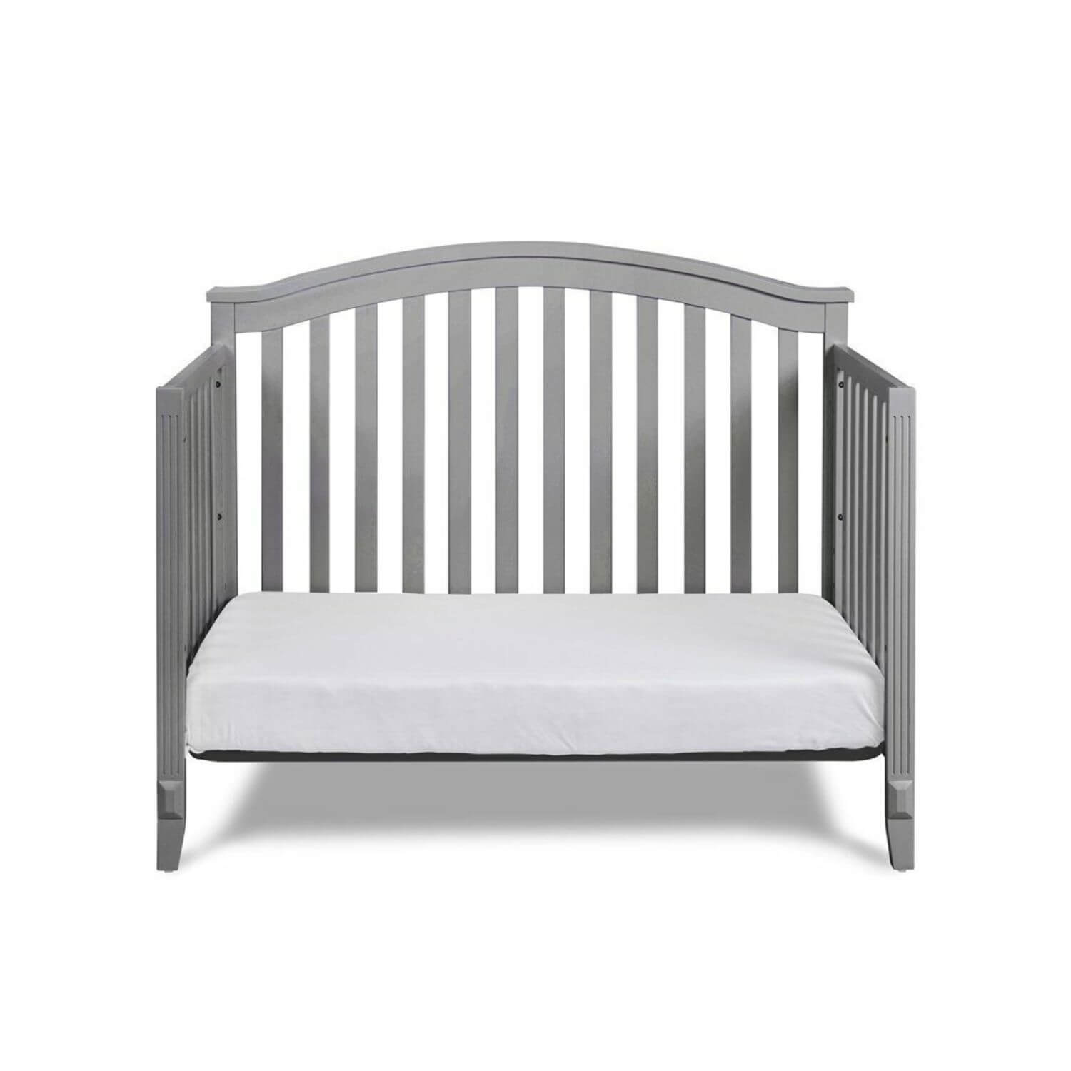 AFG Alice 4-in-1 Baby Crib with Guardrail Gray