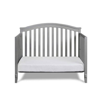 AFG Alice 4-in-1 Baby Crib with Guardrail Gray