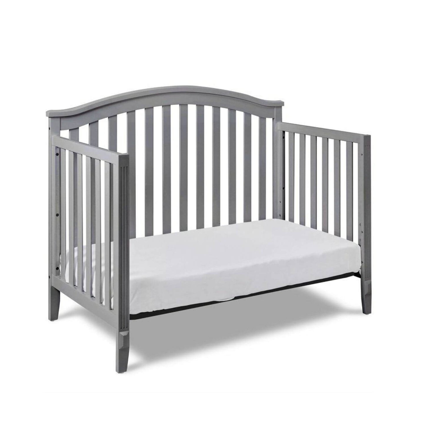 AFG Alice 4-in-1 Baby Crib with Guardrail Gray