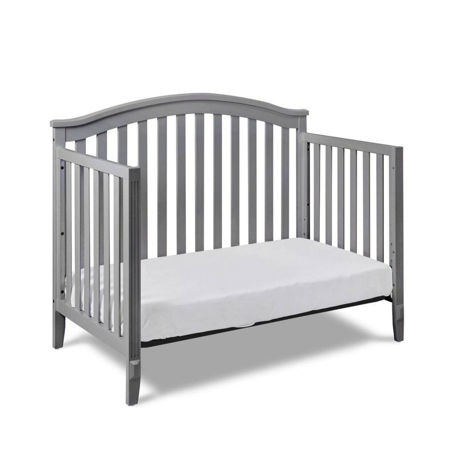 AFG Alice 4-in-1 Baby Crib with Guardrail Gray