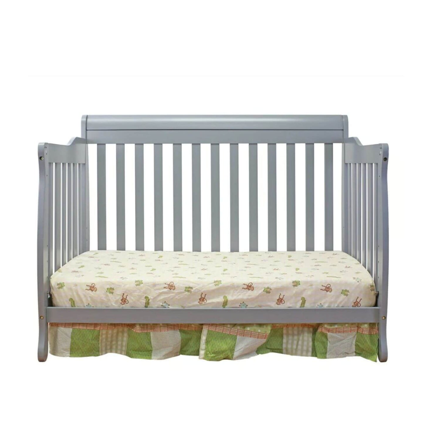 AFG Alice 4-in-1 Baby Crib with Guardrail Gray