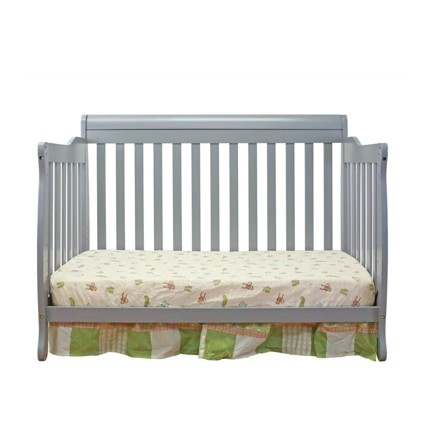 AFG Alice 4-in-1 Baby Crib with Guardrail Gray