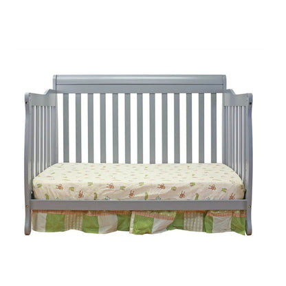 AFG Alice 4-in-1 Baby Crib with Guardrail Gray