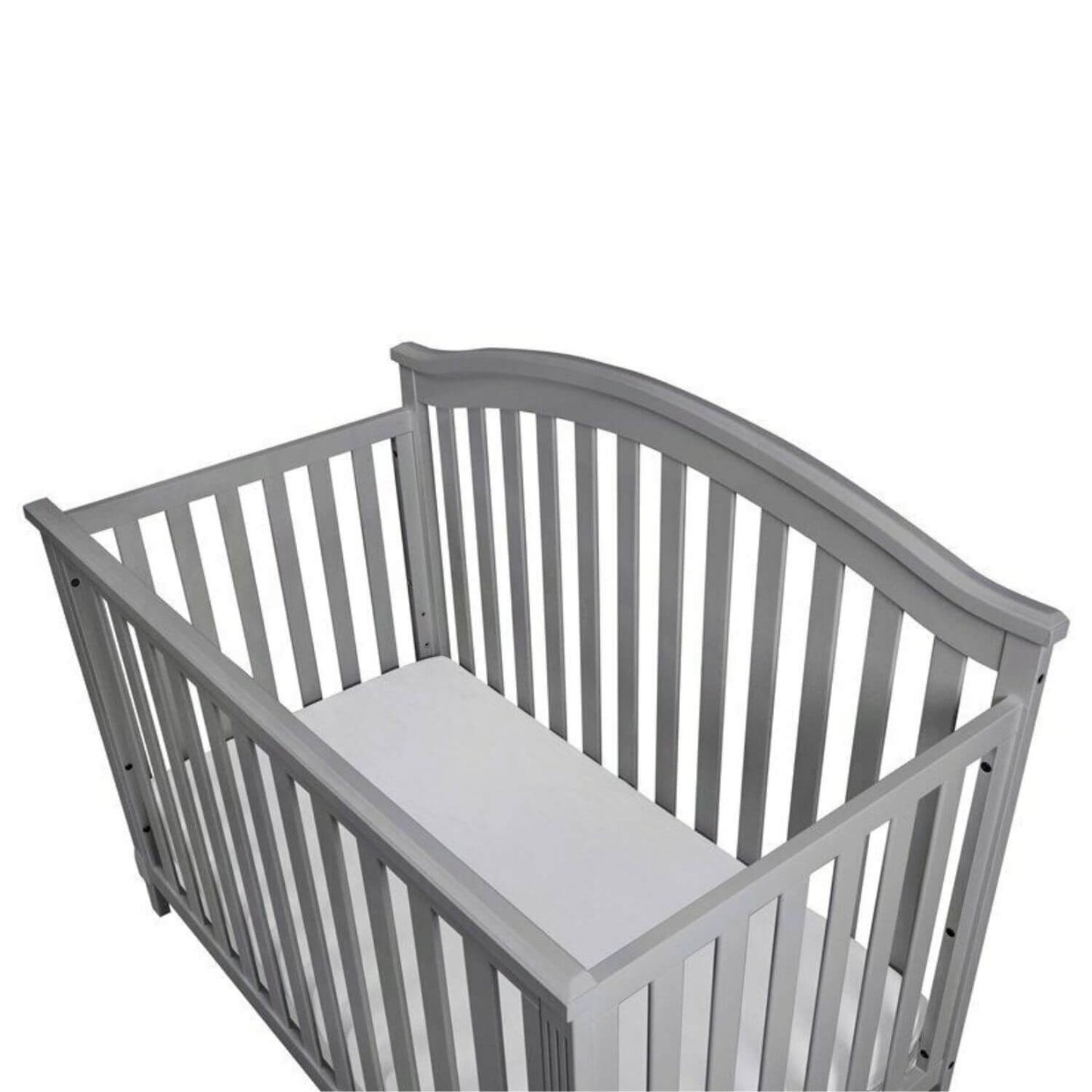 AFG Alice 4-in-1 Baby Crib with Guardrail Gray