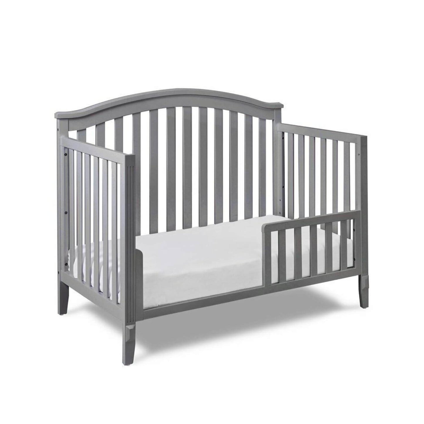 AFG Alice 4-in-1 Baby Crib with Guardrail Gray