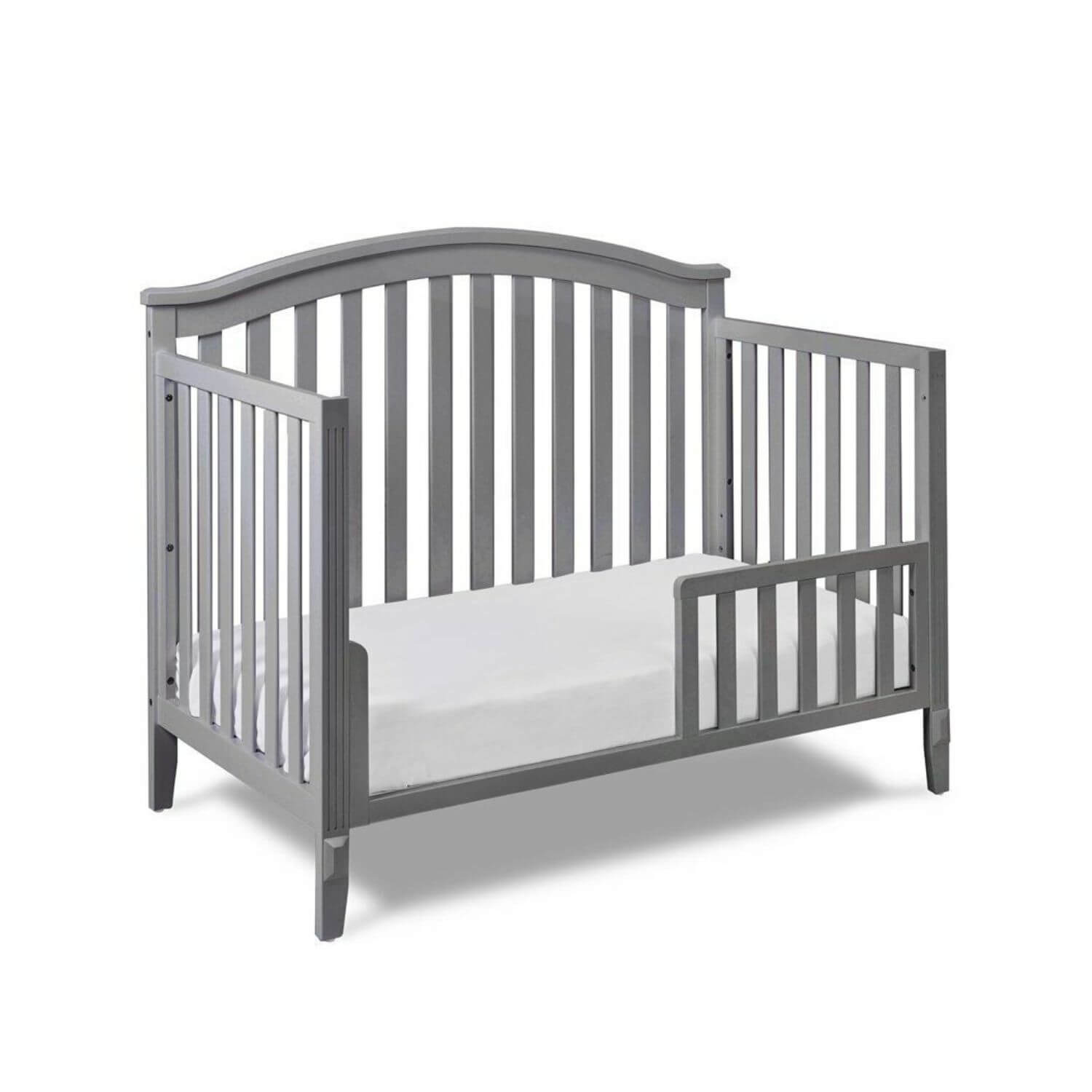 AFG Alice 4-in-1 Baby Crib with Guardrail Gray