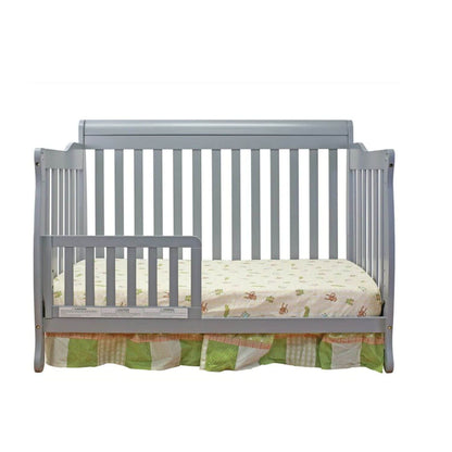 AFG Alice 4-in-1 Baby Crib with Guardrail Gray