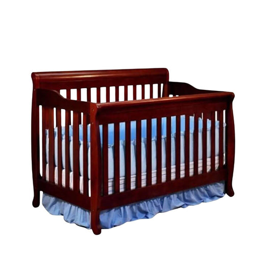 AFG Alice 4-in-1 Baby Crib with Guardrail Cherry
