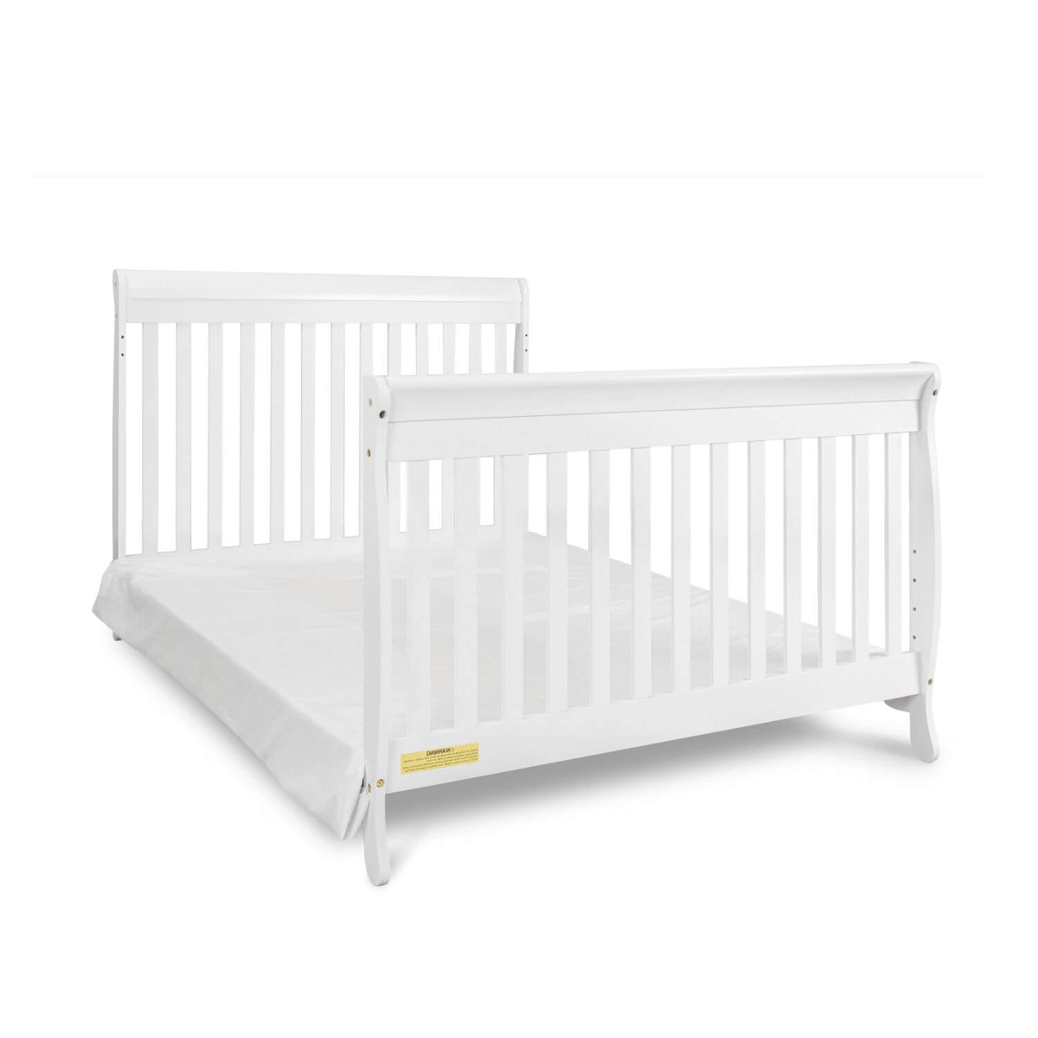 AFG Alice 4-in-1 Baby Crib with Guardrail White