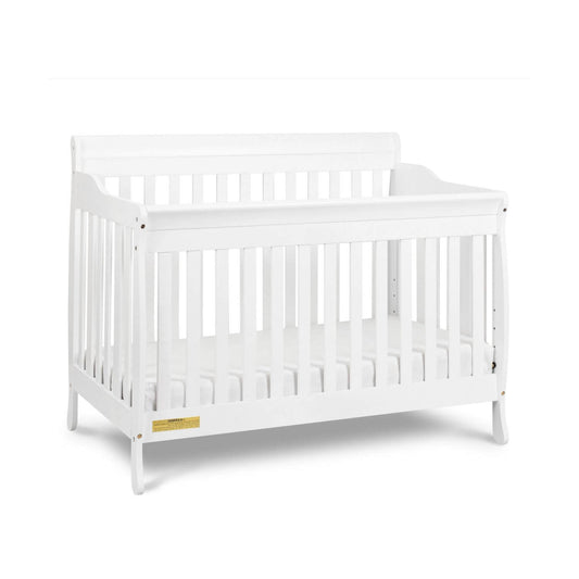 AFG Alice 4-in-1 Baby Crib with Guardrail White