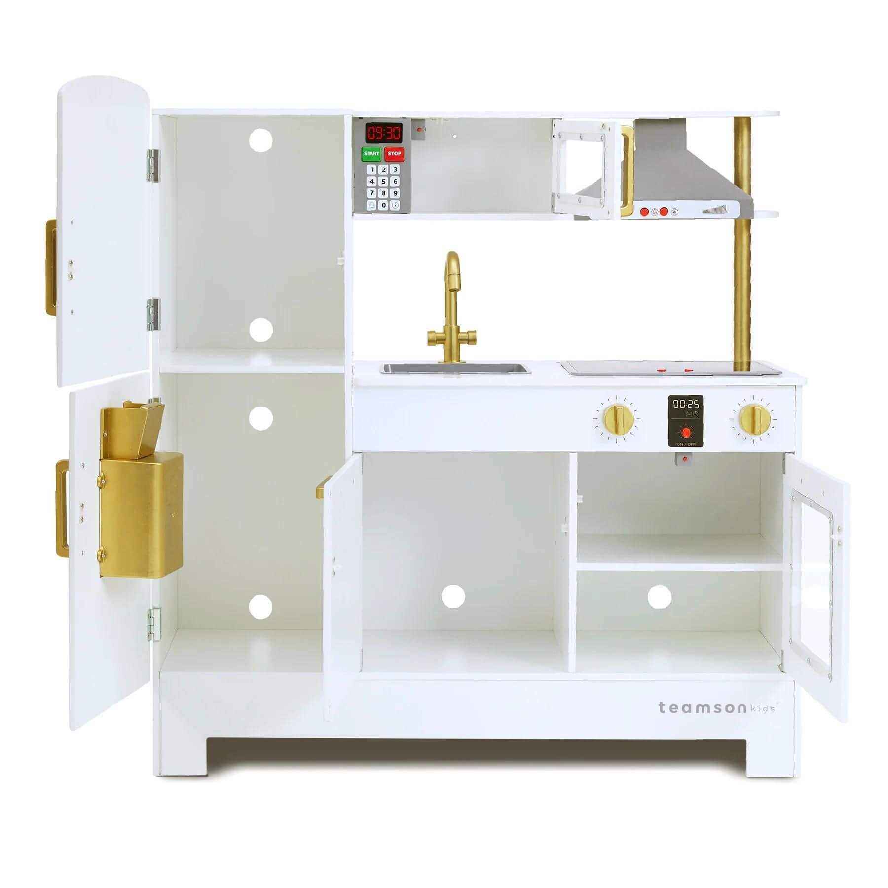 Teamson Kids All-in-One Little Chef Munich Play Kitchen w/ Doors Open