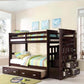 ACME Allentown Twin/Twin Wood Bunk Bed & Trundle | Espresso