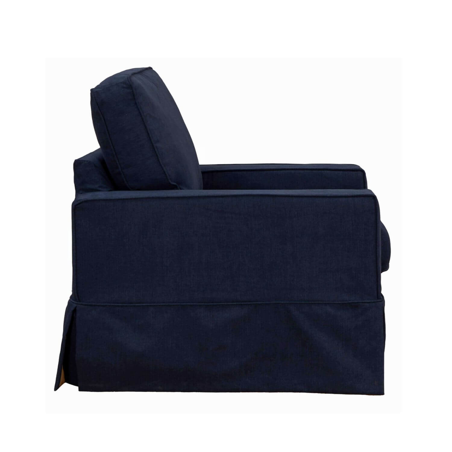 Sunset Trading Americana Slipcovered Chair | Navy Blue Performance Fabric