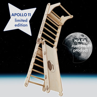 Goodevas Apollo Swedish Wall / Climbing ladder for Little Austronauts + Moon swing Set + Slide Board
