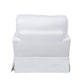 Sunset Trading Ariana Slipcovered Chair and Ottoman Set | White Performance Fabric