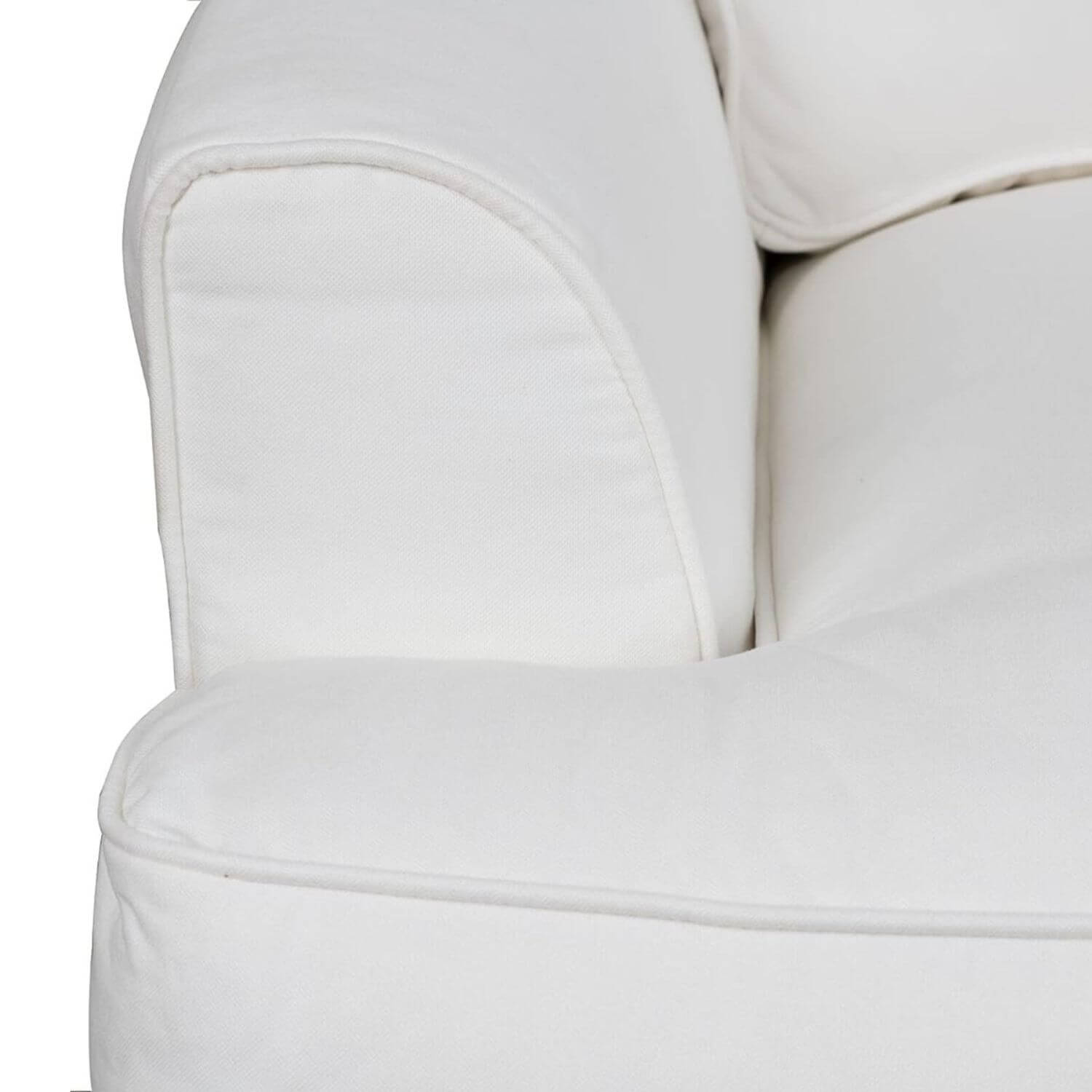 Sunset Trading Ariana Slipcovered Chair and Ottoman Set | White Performance Fabric