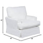 Sunset Trading Ariana Slipcovered Chair and Ottoman Set | White Performance Fabric