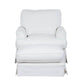 Sunset Trading Ariana Slipcovered Chair and Ottoman Set | White Performance Fabric