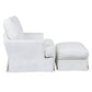 Sunset Trading Ariana Slipcovered Chair and Ottoman Set | White Performance Fabric