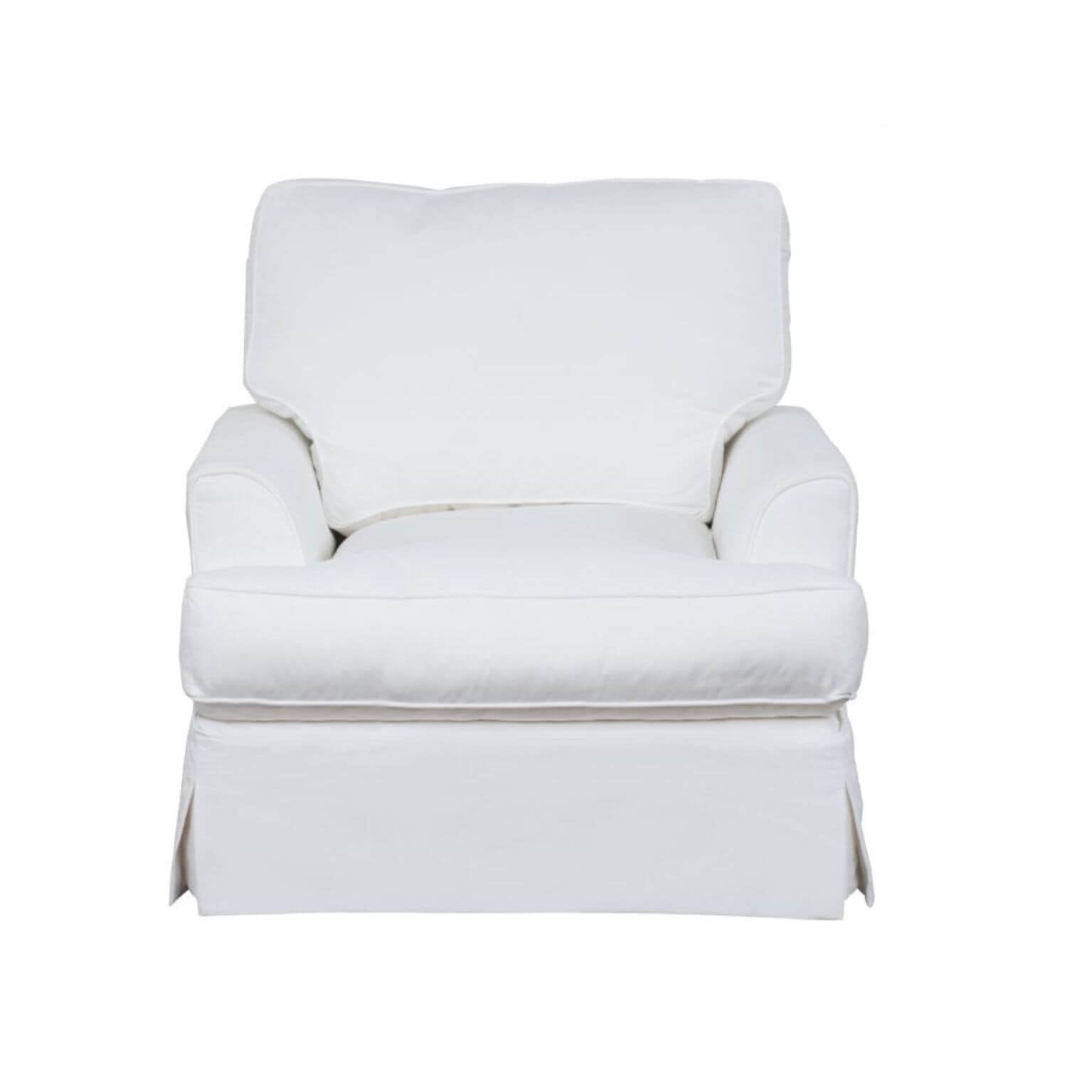 Sunset Trading Ariana Slipcovered Chair | White Performance Fabric