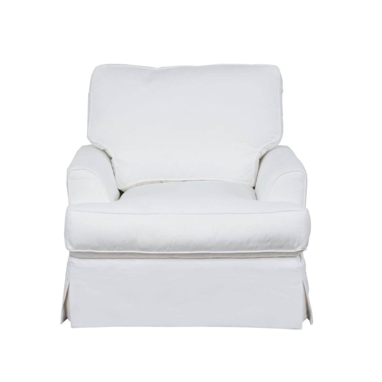 Sunset Trading Ariana Slipcovered Chair | White Performance Fabric