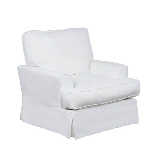 Sunset Trading Ariana Slipcovered Chair | White Performance Fabric