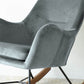 Ashcroft Chelsea Gray Velvet Fabric Nursery Rocking Chair - Detail