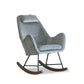 Ashcroft Chelsea Grey Velvet Nursery Rocking Chair