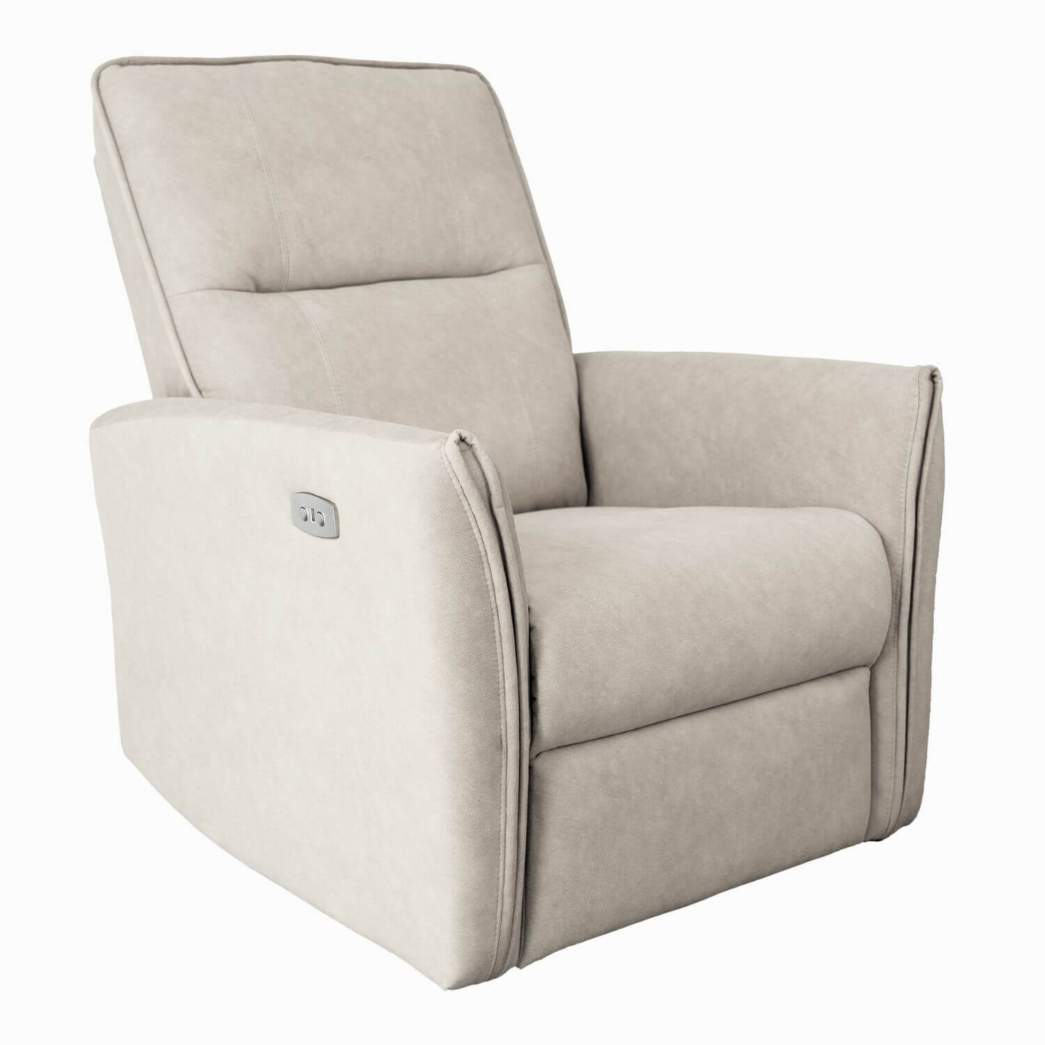 Ashcroft Asheville Cream Suede Nursery Recliner Chair