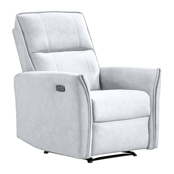 Ashcroft Asheville Grey Suede Recliner Chair