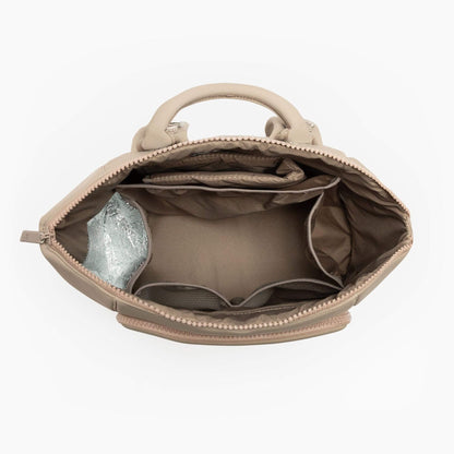 Freshly Picked Aspen Seoul Neoprene Backpack II with a silver item inside