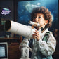 Boy Using Science Can Astronomical Telescope