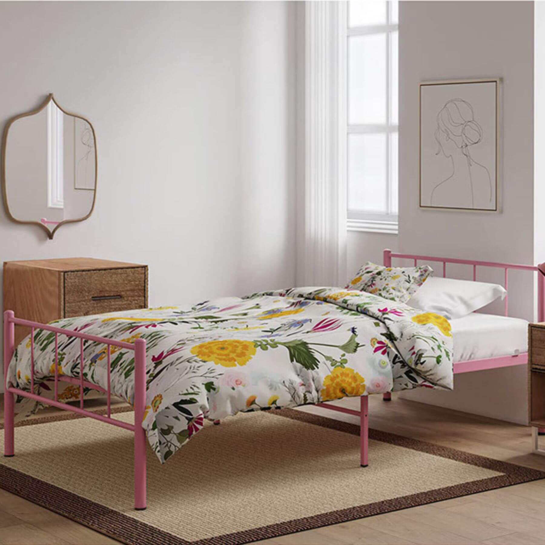 Busy Kids Austin Twin Bed Pink