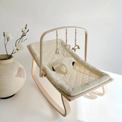 Unique Love Design Baby Bouncer & Play Arch Ivory White