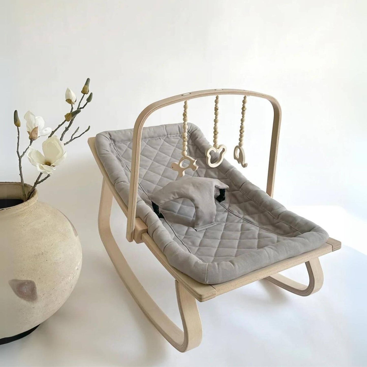 Unique Love Design Baby Bouncer & Play Arch Moon Grey