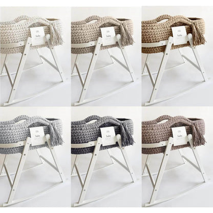 Unique Love Design Baby Cradle w/ Baby Basket in 6 Colors