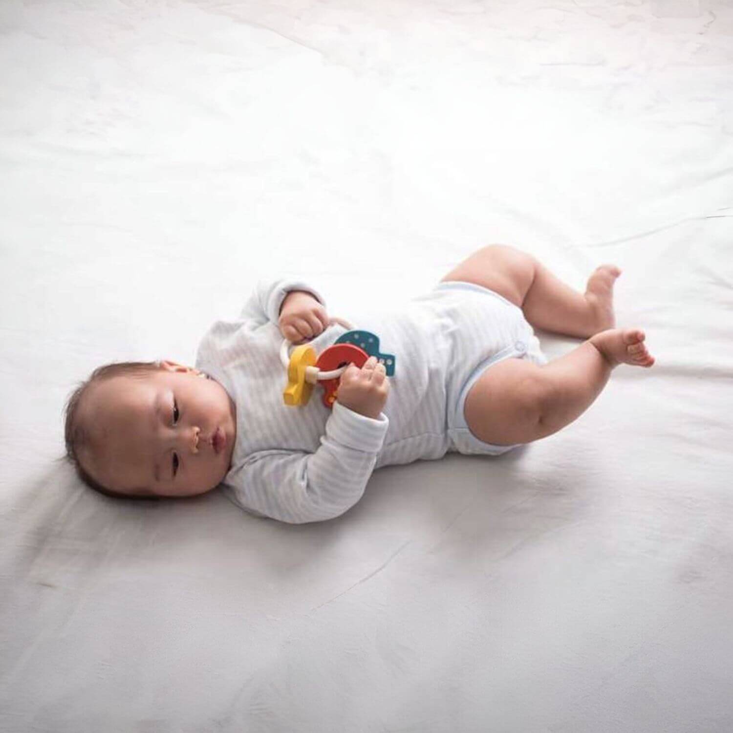 Baby Playing PlanToys Baby Key Rattle