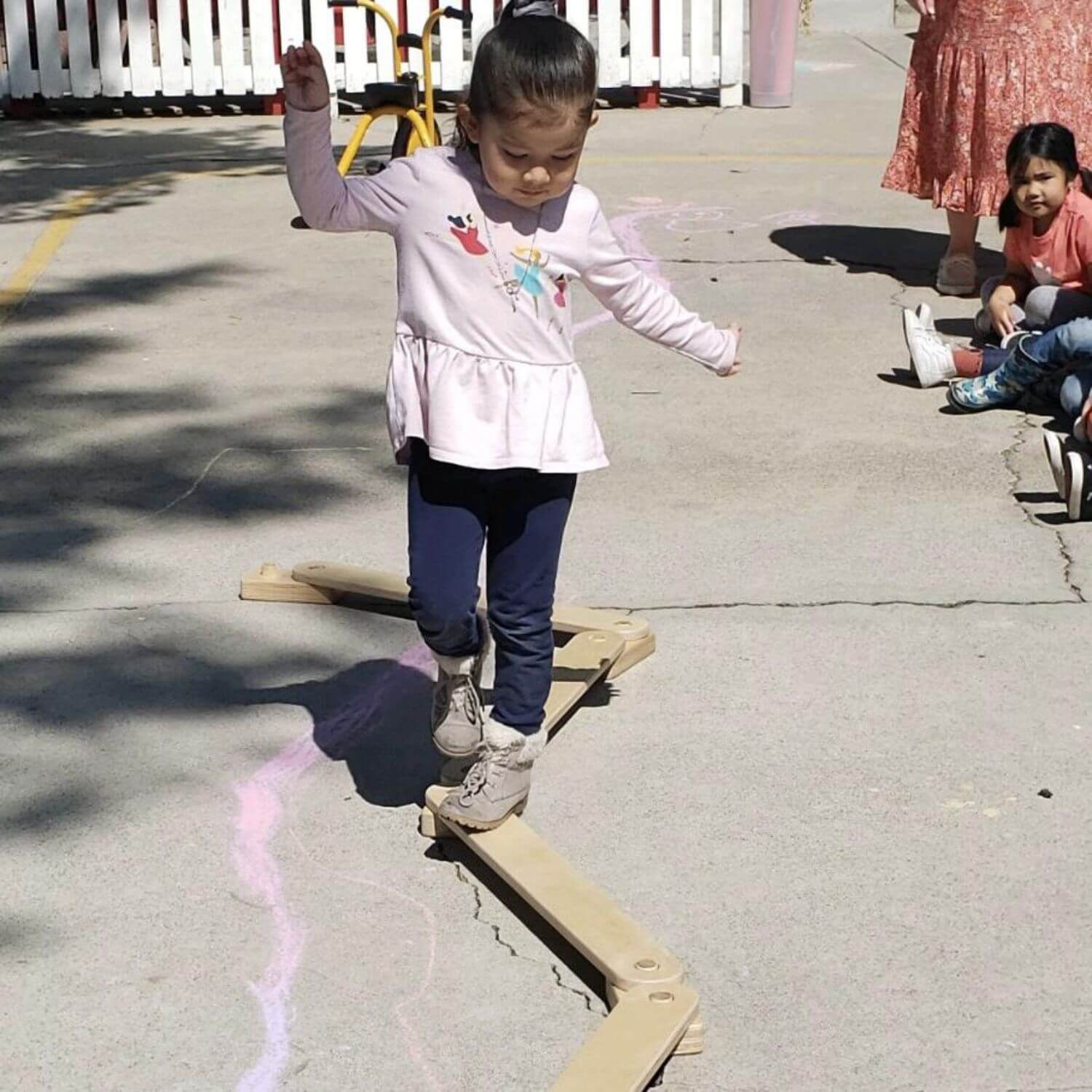 Girl Playing Balance Beam