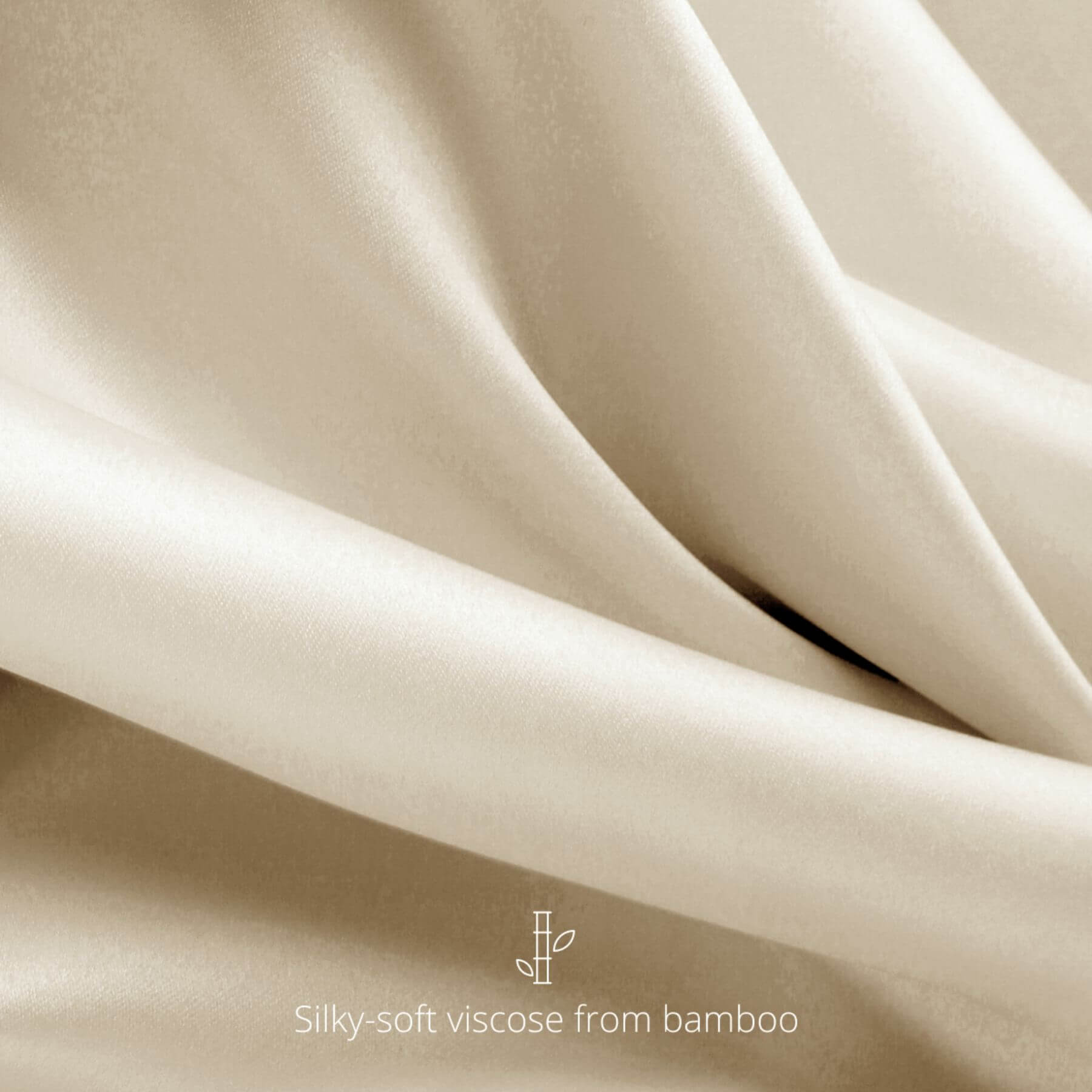 Silky-soft viscose fabric from bamboo with a beige color.