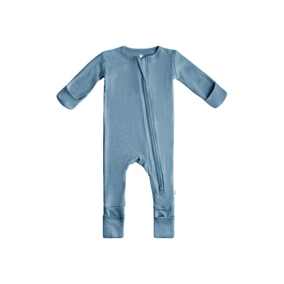 Dreamland Baby Bamboo Pajamas w/ DreamCuffs® - Blue
