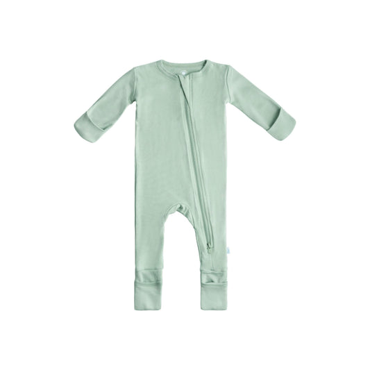 Dreamland Baby Bamboo Pajamas w/ DreamCuffs® - Sage
