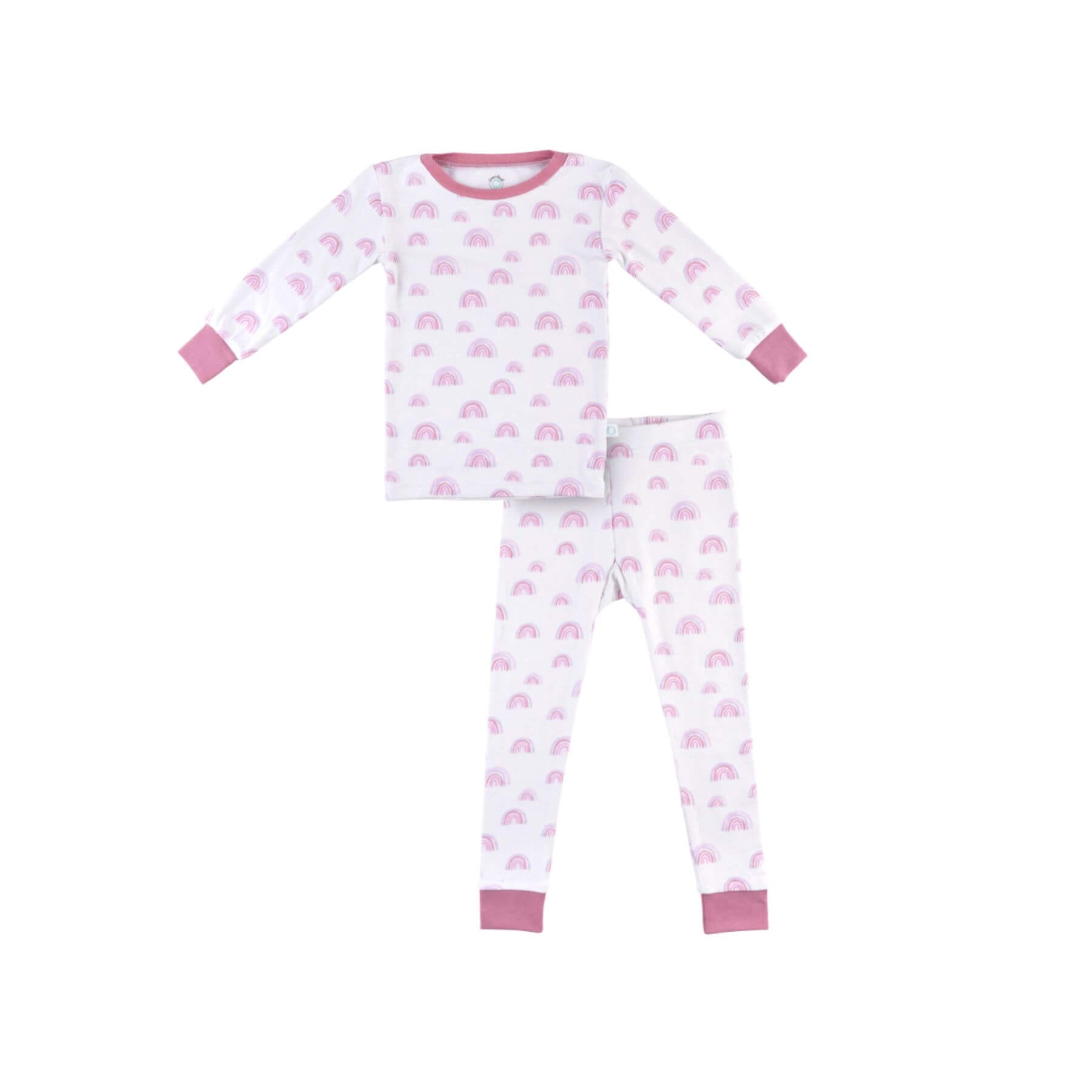 Dreamland Baby Toddler/Kids Bamboo Pajamas - Pink Rainbow