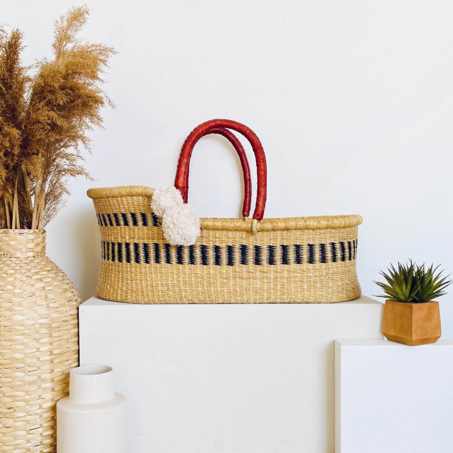 Plum+Sparrow Basket Only Ashwood African Moses Basket