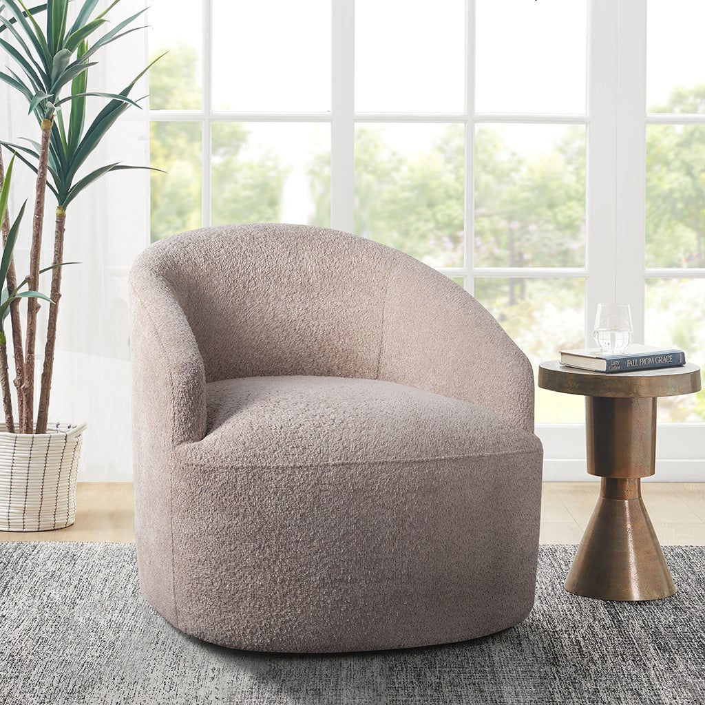 INK+IVY Bonn Upholstered 360 Degree Swivel Chair, Beige, II103-0498