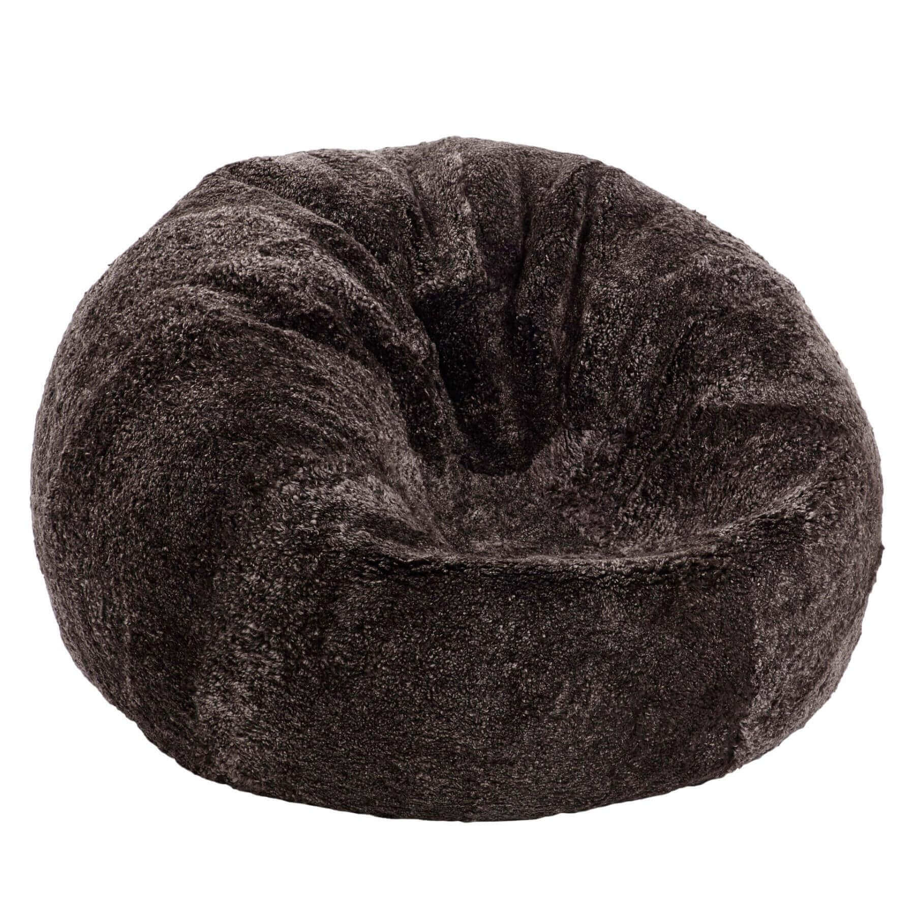 Bean Bag Chair, New Zealand Sheepskin, SW Curly, Cappuccino