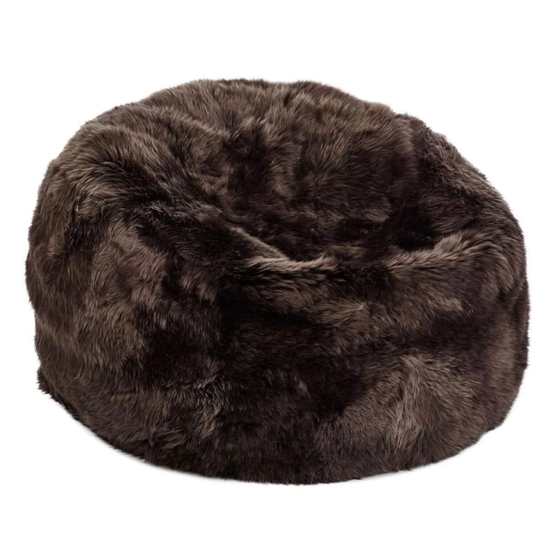 Natures Collection Bean Bag, New Zealand Sheepskin, LW, Walnut