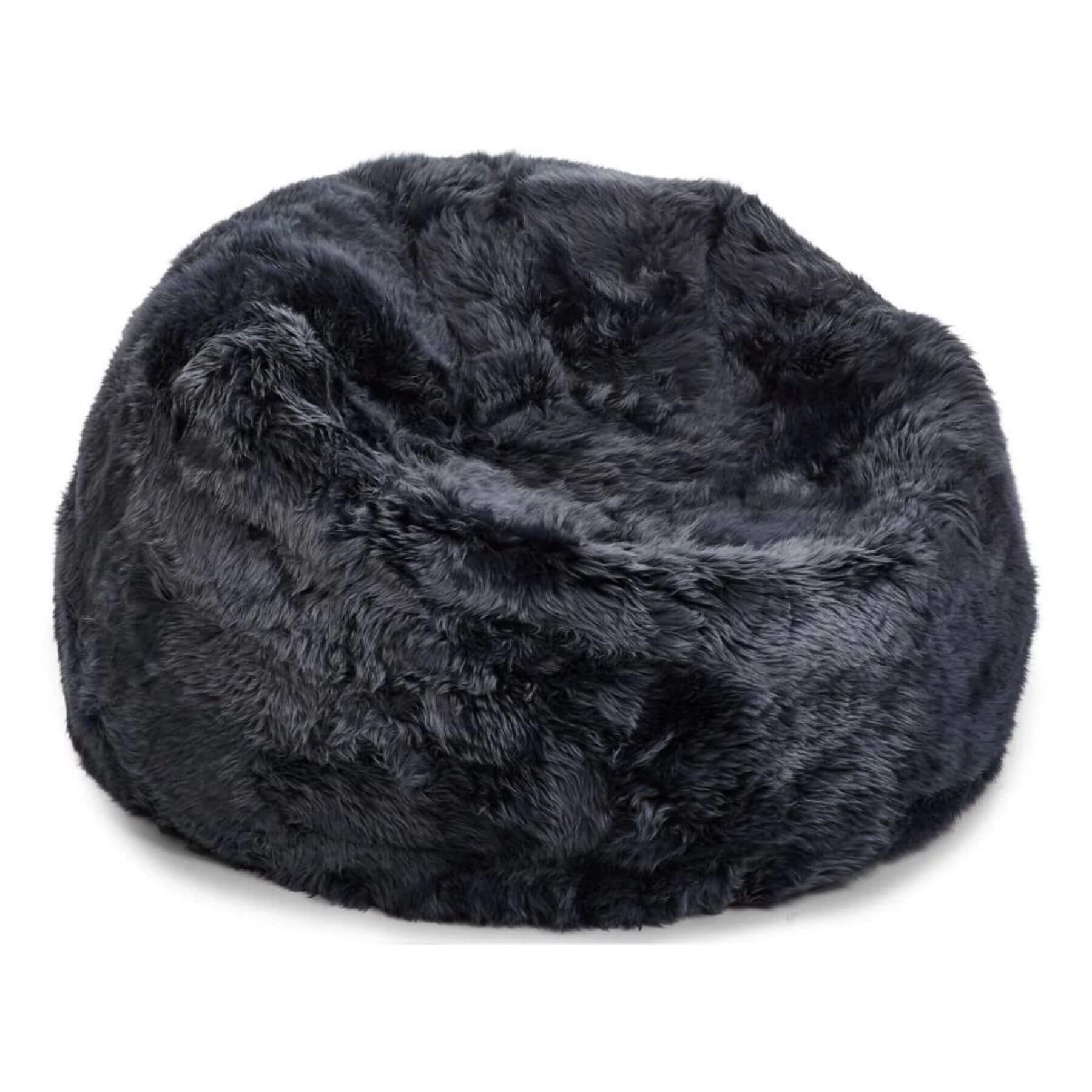 Natures Collection Bean Bag, New Zealand Sheepskin, LW, Navy