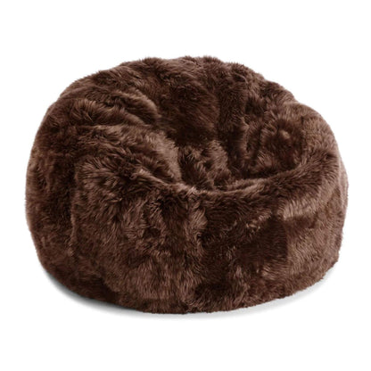 Natures Collection Bean Bag, New Zealand Sheepskin, LW, Chocolate